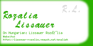 rozalia lissauer business card